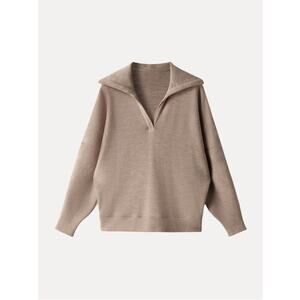 OGL Cozy Collared V-Neck Batwing Sleeve Pullover NWT SIZE XS